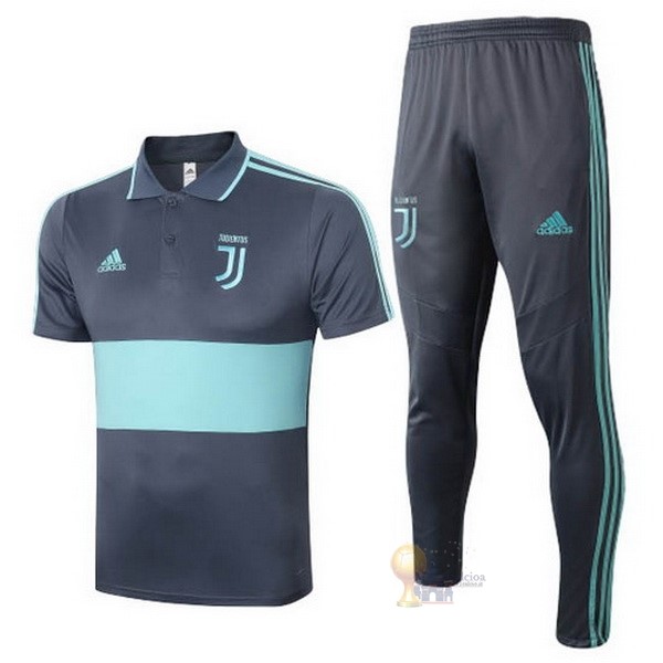 Calcio Maglie Set Completo Polo Juventus 2020 2021 Grigio Verde